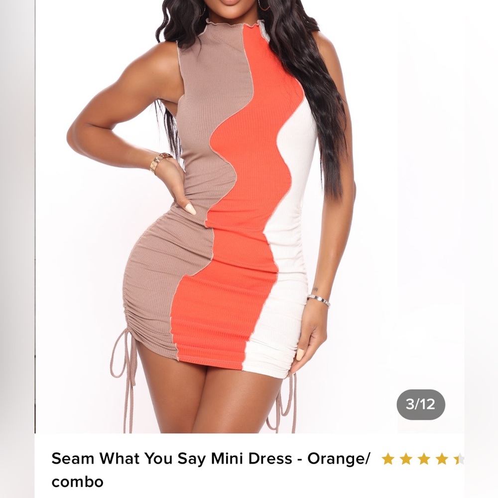 Fashion Nova 1X “seam what you say” XL 1X size color block  adjustable length